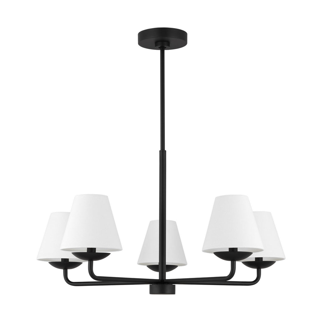 Visual Comfort Studio Canada - DJC1175MBK - Five Light Chandelier - Albion - Midnight Black