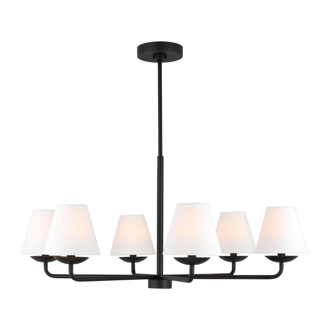 Visual Comfort Studio Canada - DJC1186MBK - Six Light Chandelier - Albion - Midnight Black