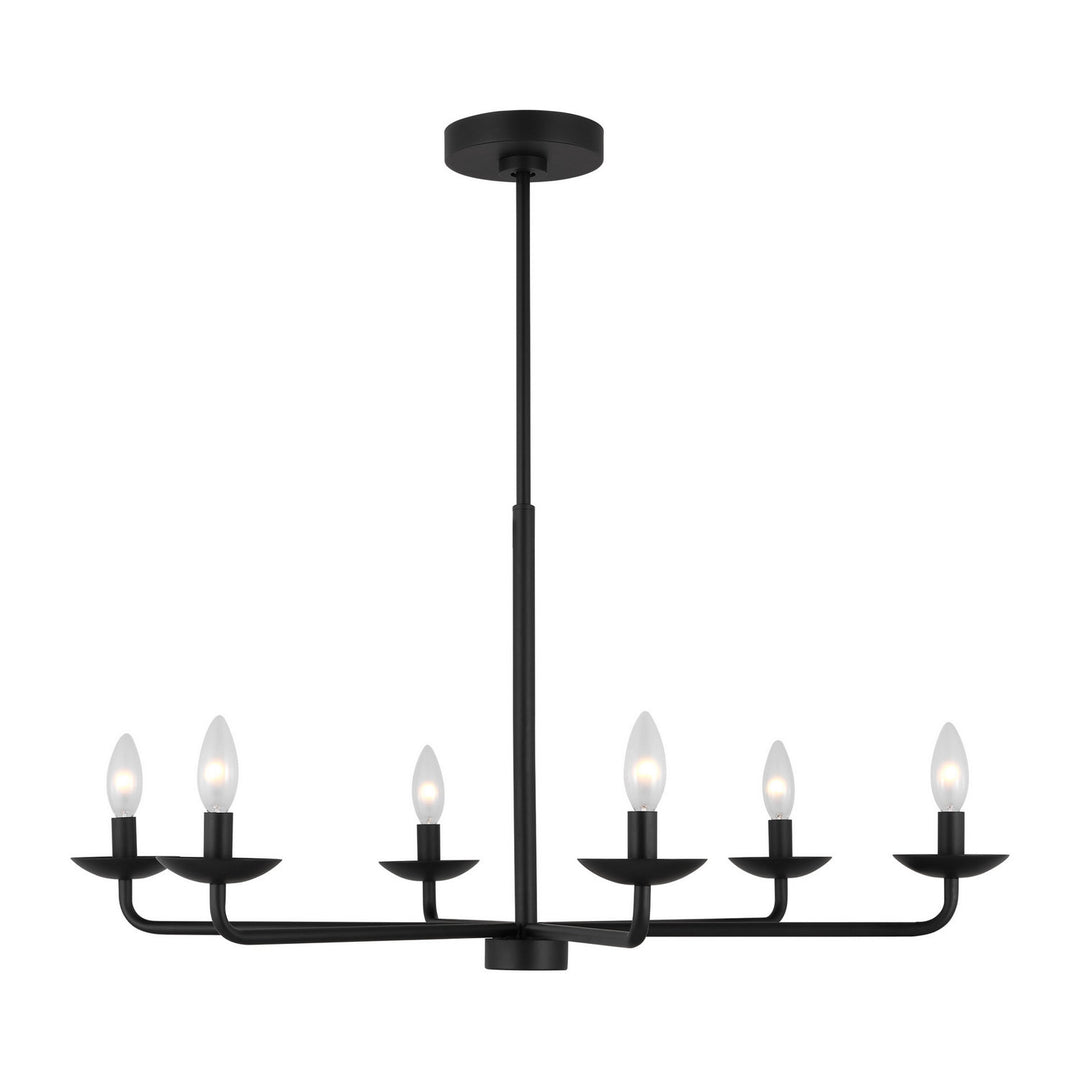 Visual Comfort Studio Canada - DJC1186MBK - Six Light Chandelier - Albion - Midnight Black