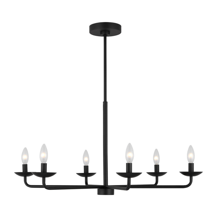Visual Comfort Studio Canada - DJC1186MBK - Six Light Chandelier - Albion - Midnight Black