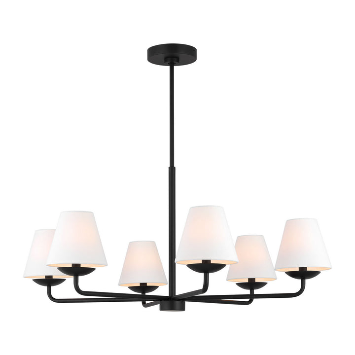 Visual Comfort Studio Canada - DJC1186MBK - Six Light Chandelier - Albion - Midnight Black