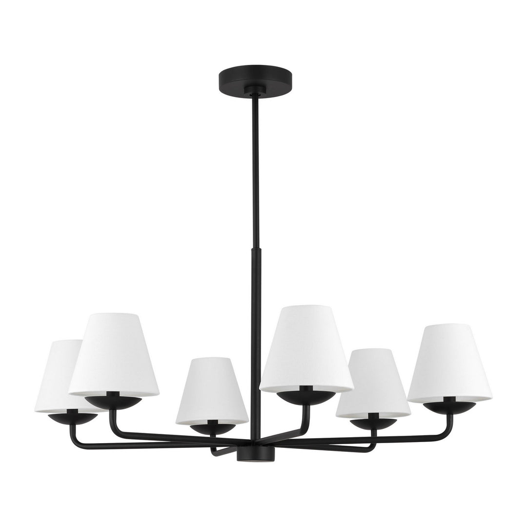 Visual Comfort Studio Canada - DJC1186MBK - Six Light Chandelier - Albion - Midnight Black