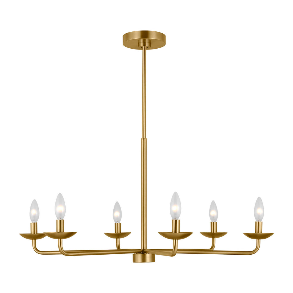 Visual Comfort Studio Canada - DJC1186SB - Six Light Chandelier - Albion - Satin Brass