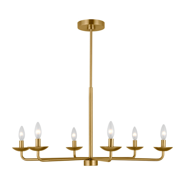 Visual Comfort Studio Canada - DJC1186SB - Six Light Chandelier - Albion - Satin Brass