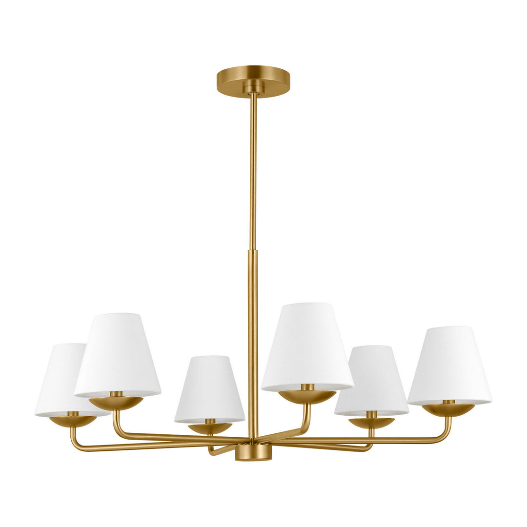 Visual Comfort Studio Canada - DJC1186SB - Six Light Chandelier - Albion - Satin Brass