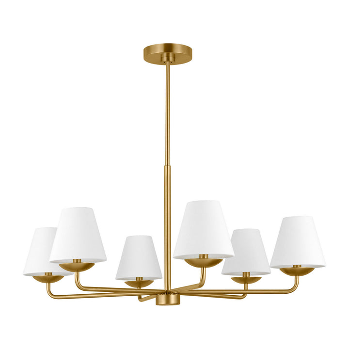 Visual Comfort Studio Canada - DJC1186SB - Six Light Chandelier - Albion - Satin Brass
