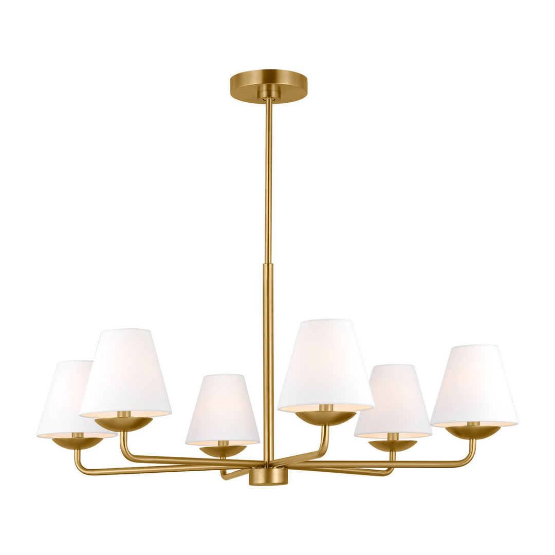 Visual Comfort Studio Canada - DJC1186SB - Six Light Chandelier - Albion - Satin Brass