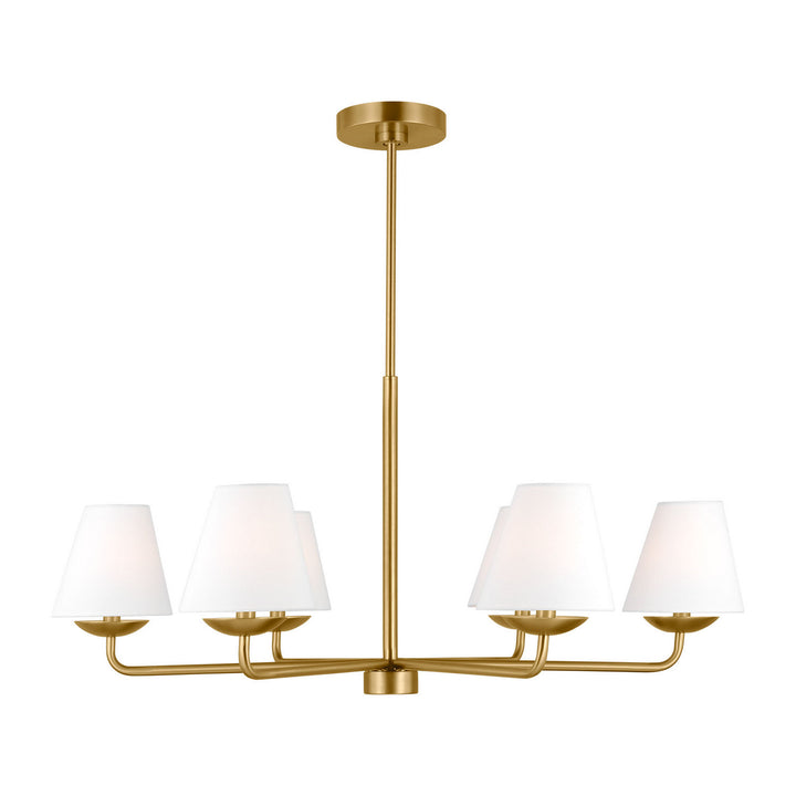 Visual Comfort Studio Canada - DJC1186SB - Six Light Chandelier - Albion - Satin Brass