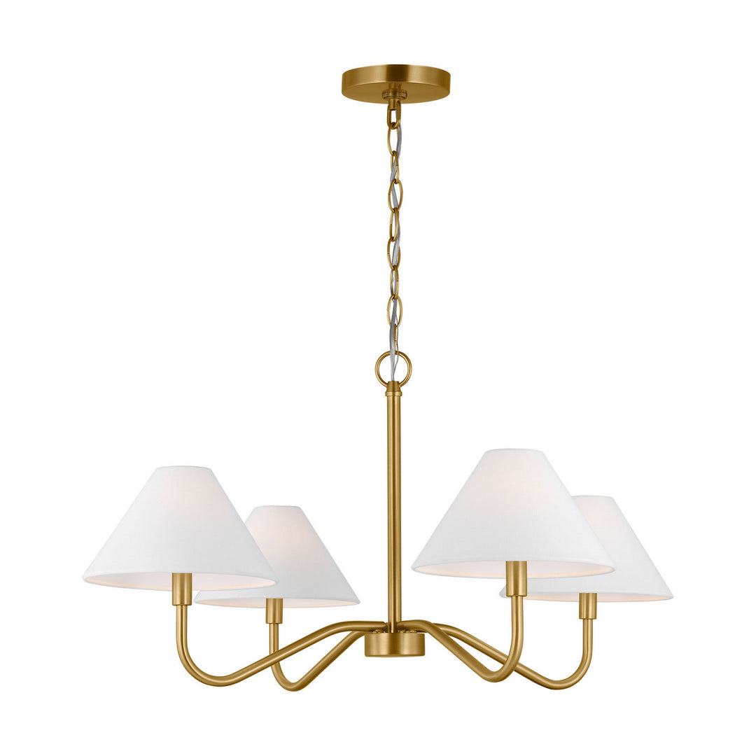Visual Comfort Studio Canada - DJC1194SB - Four Light Chandelier - Eldon - Satin Brass