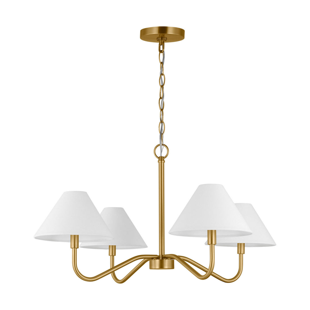 Visual Comfort Studio Canada - DJC1194SB - Four Light Chandelier - Eldon - Satin Brass
