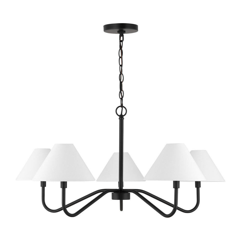 Visual Comfort Studio Canada - DJC1205MBK - Five Light Chandelier - Eldon - Midnight Black