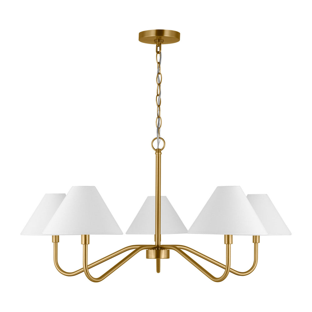 Visual Comfort Studio Canada - DJC1205SB - Five Light Chandelier - Eldon - Satin Brass