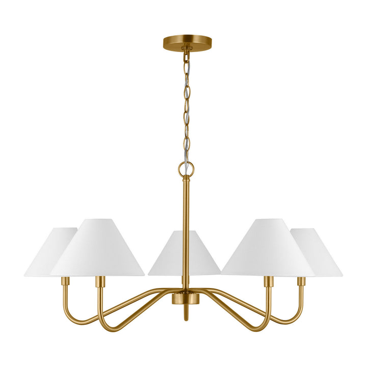 Visual Comfort Studio Canada - DJC1205SB - Five Light Chandelier - Eldon - Satin Brass