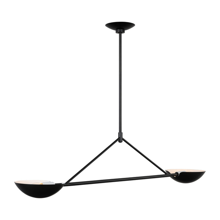 Visual Comfort Studio Canada - EC1292AI - Two Light Linear Chandelier - Nevel - Aged Iron