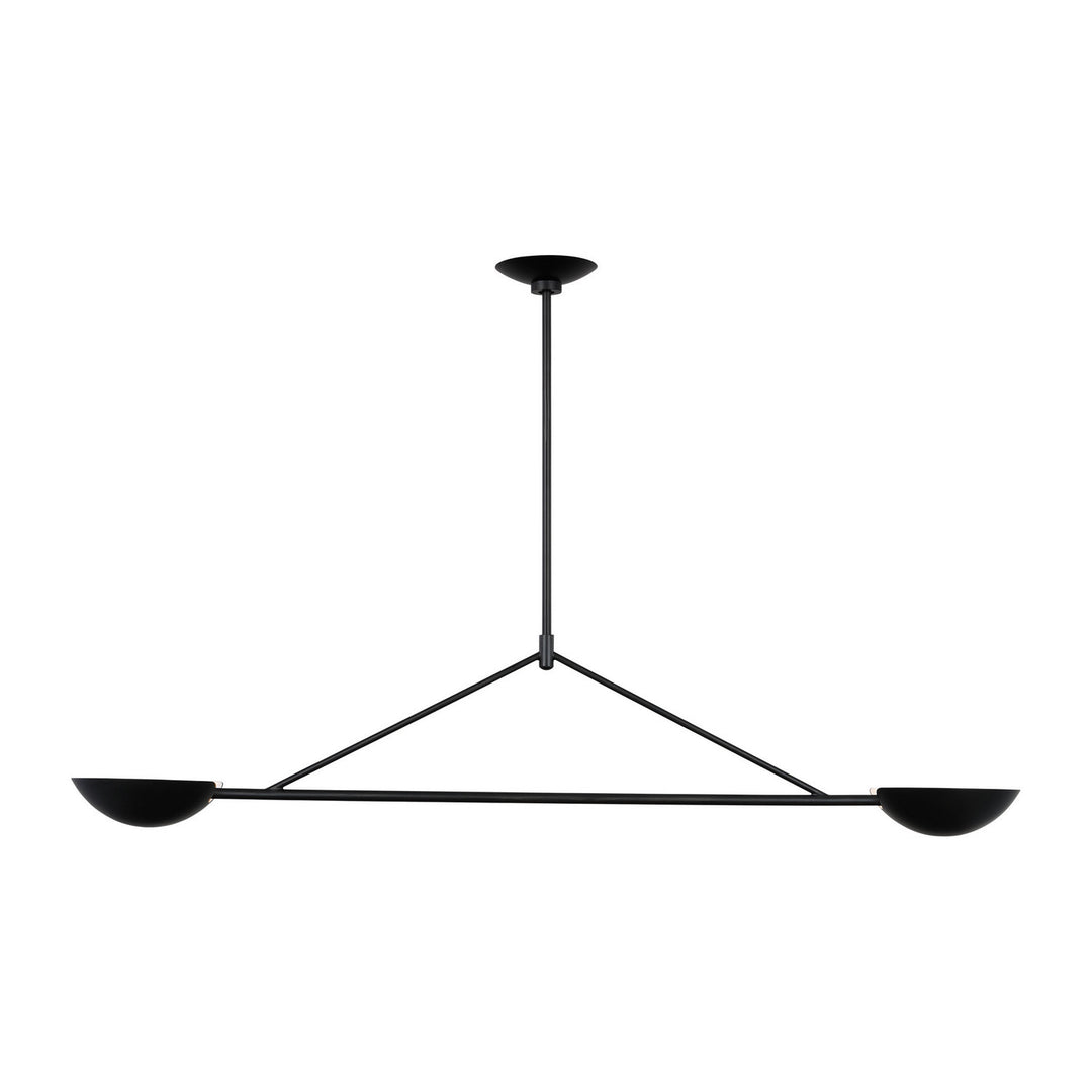 Visual Comfort Studio Canada - EC1292AI - Two Light Linear Chandelier - Nevel - Aged Iron