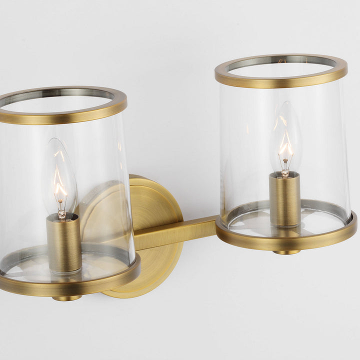 Visual Comfort Studio Canada - LV1082TWB - Two Light Vanity - Reynolds - Time Worn Brass
