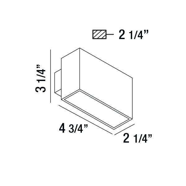 Vello LED Wall Mount in Black Eurofase Canada