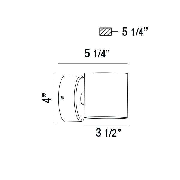 Volume LED Wall Mount in Black Eurofase Canada
