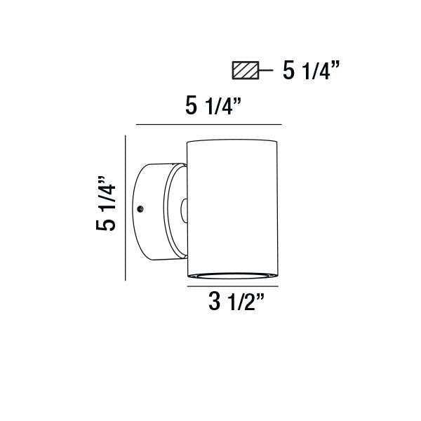 Glen LED Wall Mount in Black Eurofase Canada
