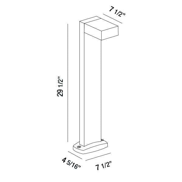 Fosfora LED Bollard in Marine Grey Eurofase Canada