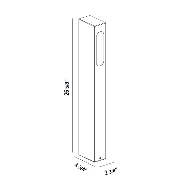 Architectural Outdoor LED Bollard in Black Eurofase Canada