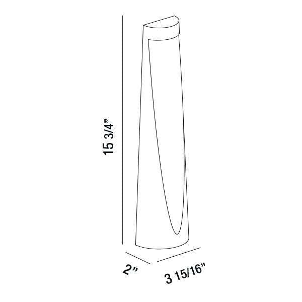 Bira LED Bollard in Black Eurofase Canada