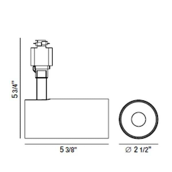 Charlie LED Track Head in Black Eurofase Canada