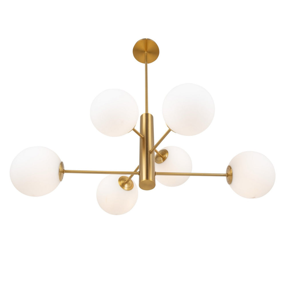 Artcraft Canada - AC11765BR - Six Light Chandelier - Aurelia - Brass