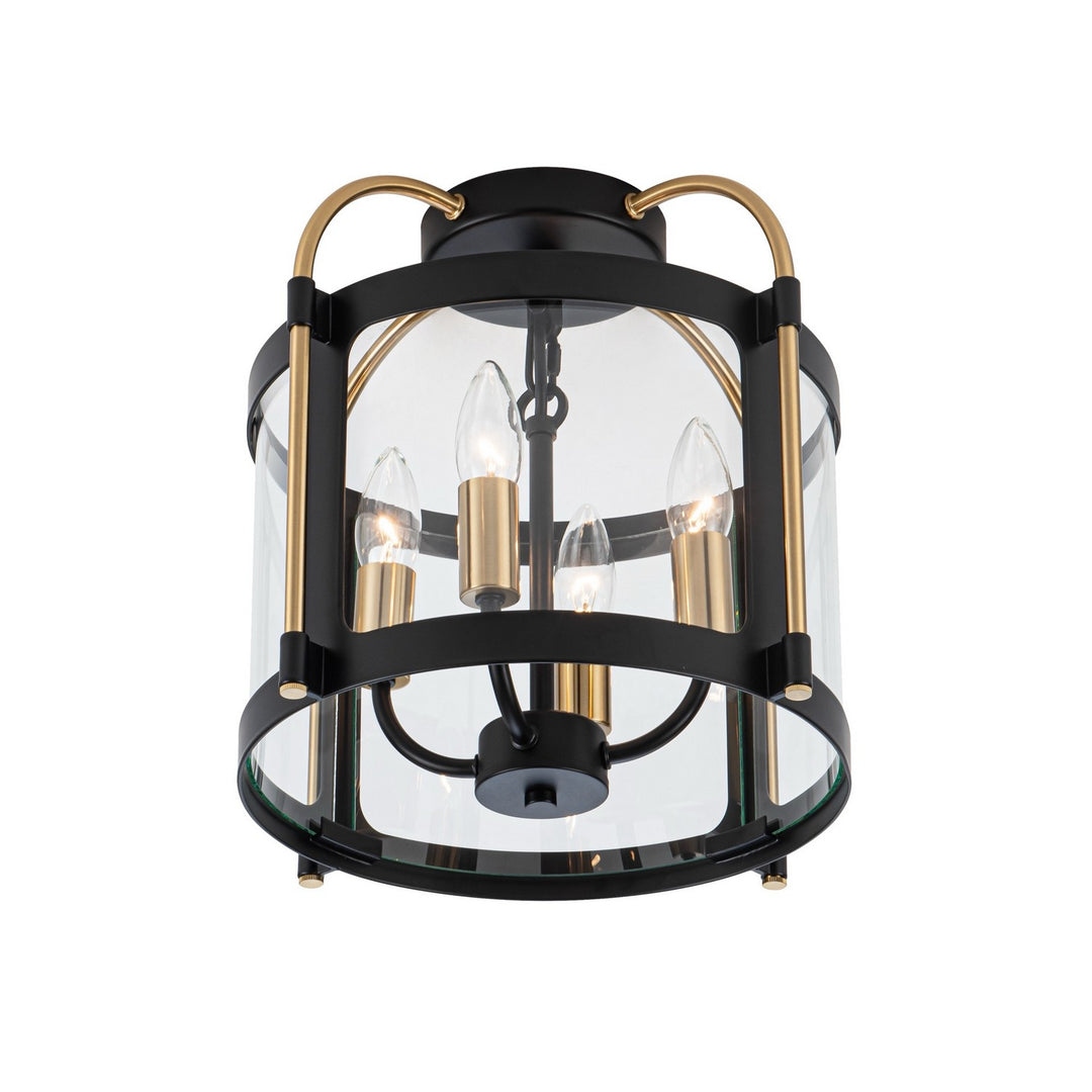 Artcraft Canada - AC11513BB - Four Light Flush Mount - Bonita - Black and Brushed Brass
