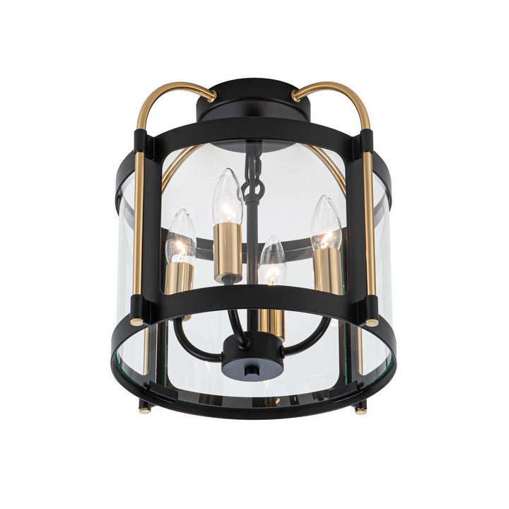 Artcraft Canada - AC11513BB - Four Light Flush Mount - Bonita - Black and Brushed Brass