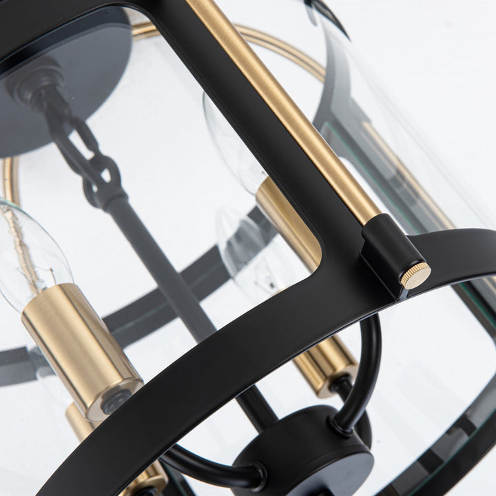 Artcraft Canada - AC11513BB - Four Light Flush Mount - Bonita - Black and Brushed Brass