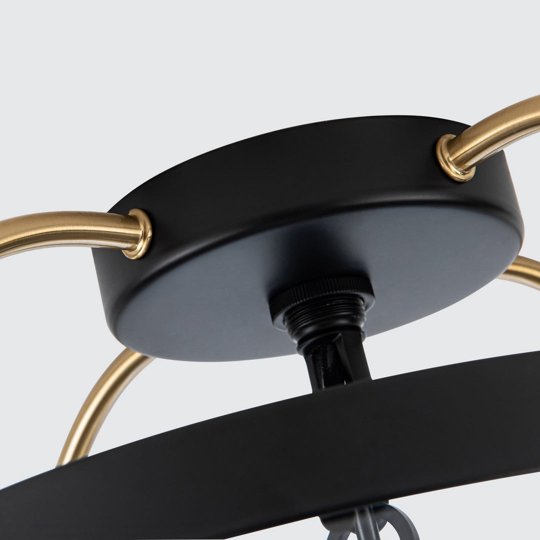 Artcraft Canada - AC11513BB - Four Light Flush Mount - Bonita - Black and Brushed Brass