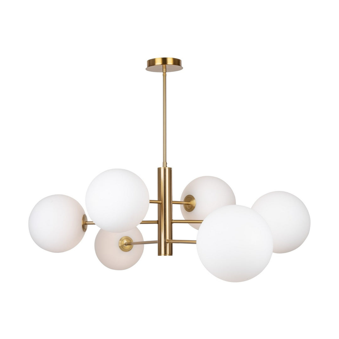 Artcraft Canada - AC11766BR - Six Light Chandelier - Aurelia - Brass