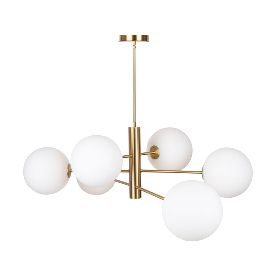 Artcraft Canada - AC11766BR - Six Light Chandelier - Aurelia - Brass