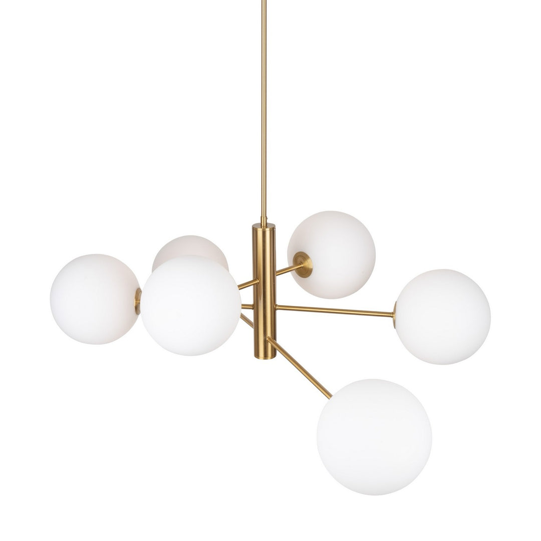 Artcraft Canada - AC11766BR - Six Light Chandelier - Aurelia - Brass