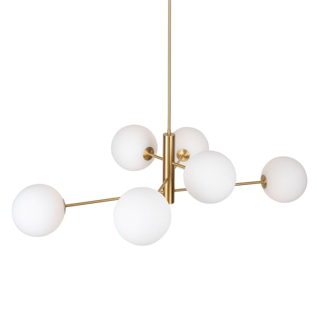 Artcraft Canada - AC11766BR - Six Light Chandelier - Aurelia - Brass
