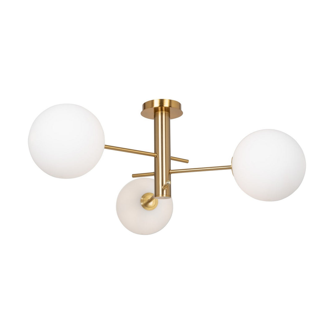 Artcraft Canada - AC11763BR - Three Light Semi-Flush Mount - Aurelia - Brass
