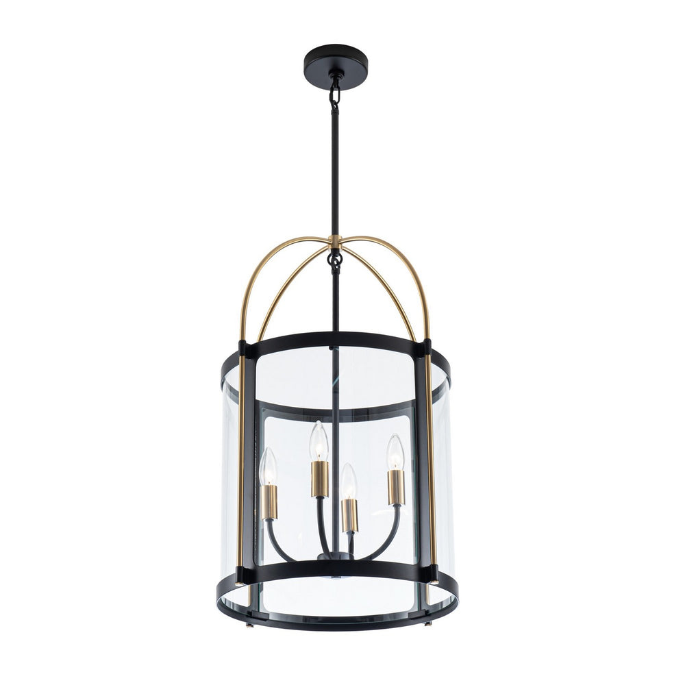 Artcraft Canada - AC11515BB - Four Light Pendant - Verre incolore - Black and Brushed Brass