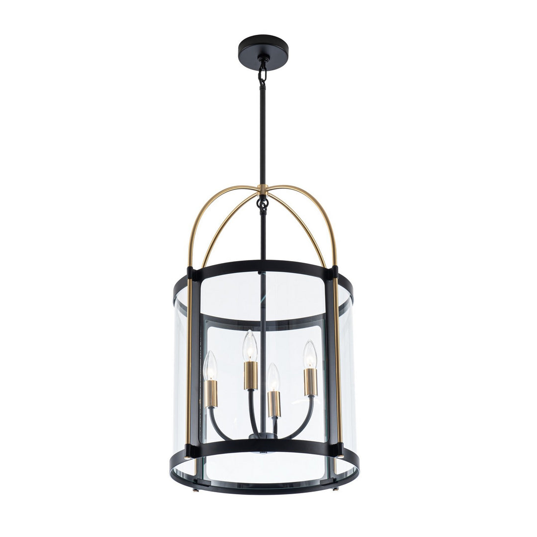 Artcraft Canada - AC11515BB - Four Light Pendant - Verre incolore - Black and Brushed Brass