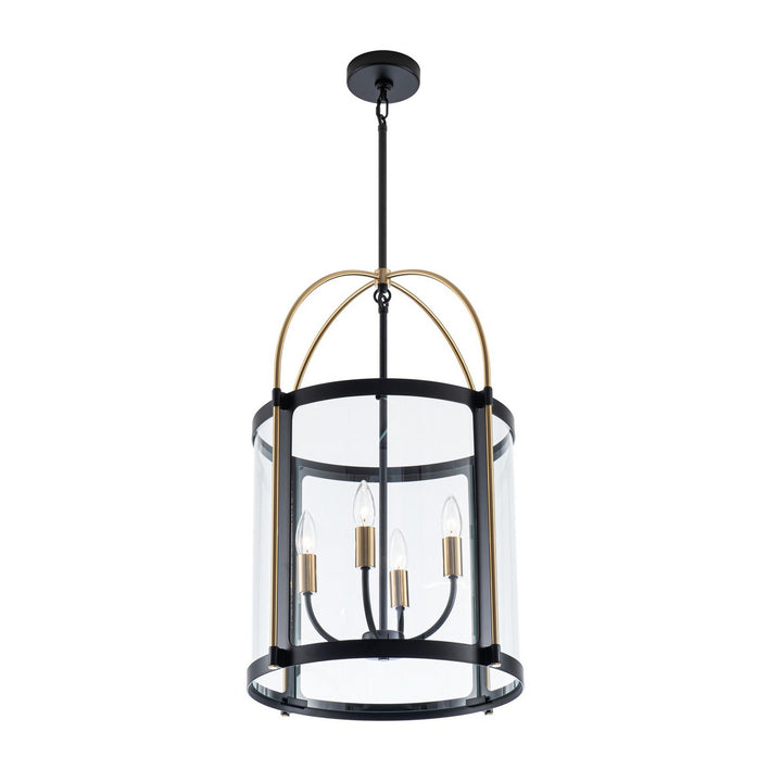 Artcraft Canada - AC11515BB - Four Light Pendant - Verre incolore - Black and Brushed Brass