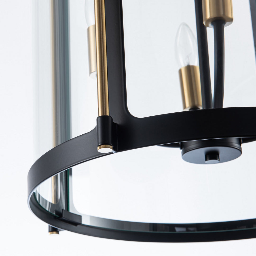 Artcraft Canada - AC11515BB - Four Light Pendant - Verre incolore - Black and Brushed Brass