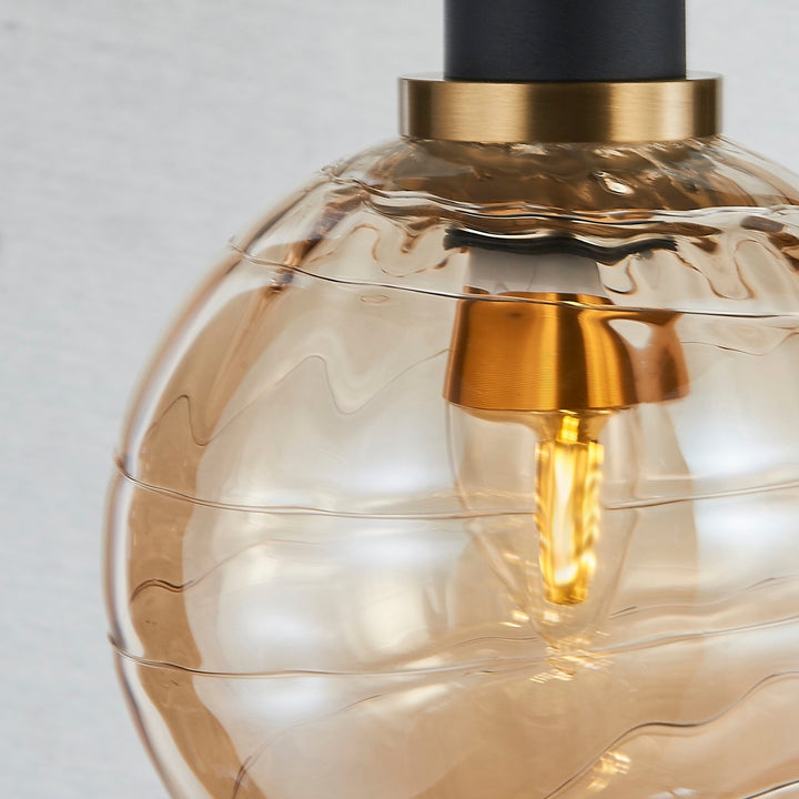 Artcraft Canada - AC11870AM - One Light Pendant - Gem - Black and Brushed Brass