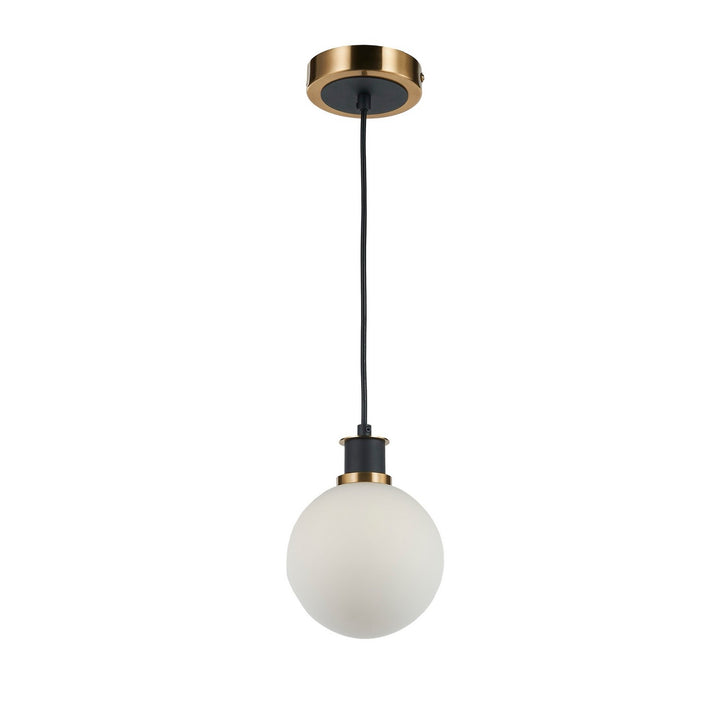 Artcraft Canada - AC11870WH - One Light Pendant - Gem - Black and Brushed Brass