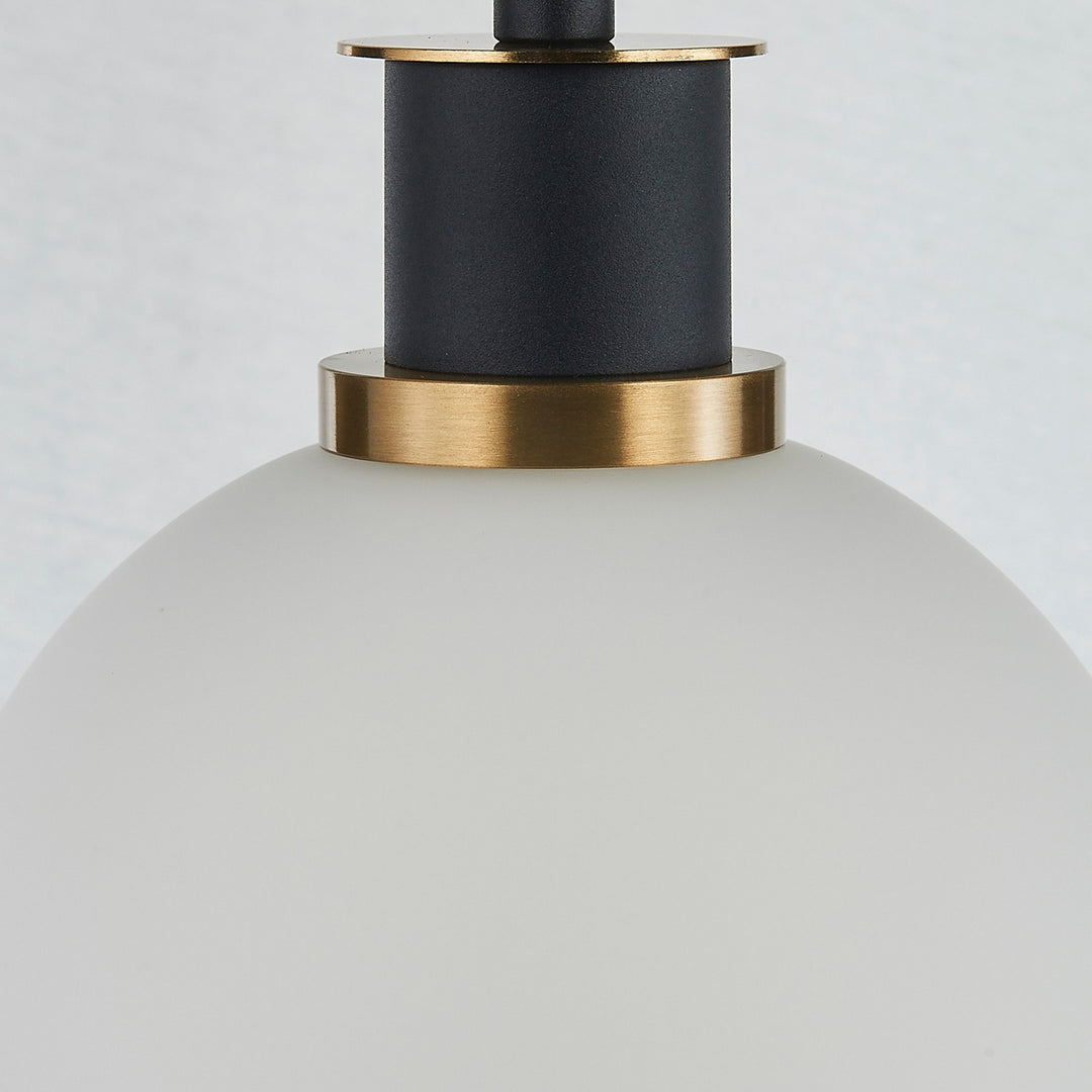 Artcraft Canada - AC11870WH - One Light Pendant - Gem - Black and Brushed Brass