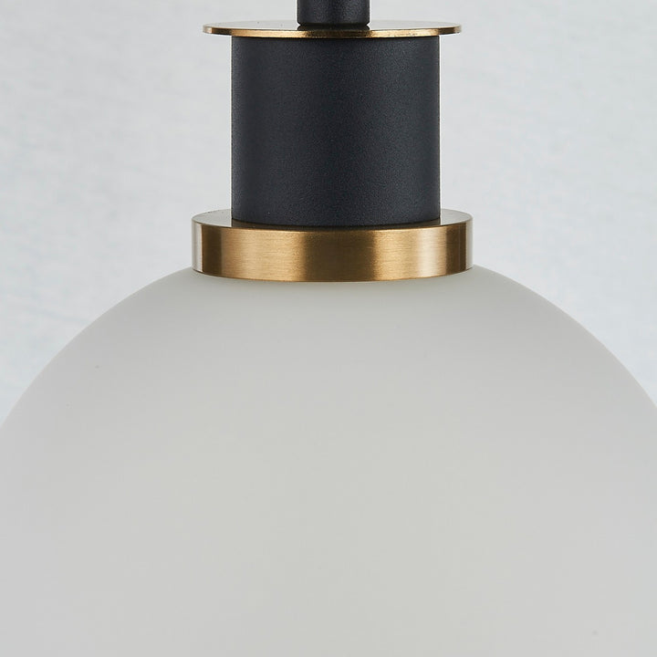 Artcraft Canada - AC11870WH - One Light Pendant - Gem - Black and Brushed Brass