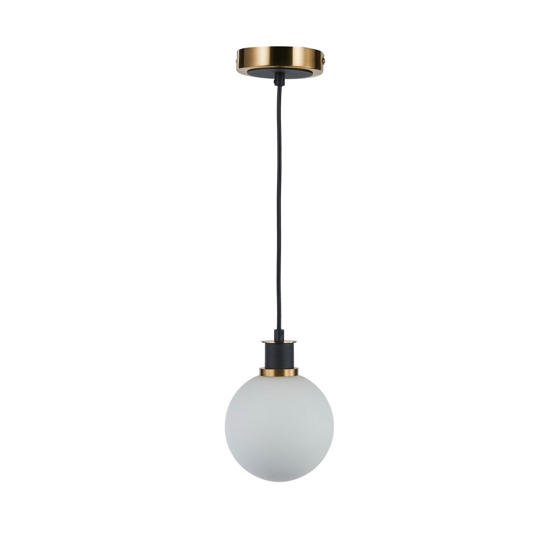 Artcraft Canada - AC11870WH - One Light Pendant - Gem - Black and Brushed Brass