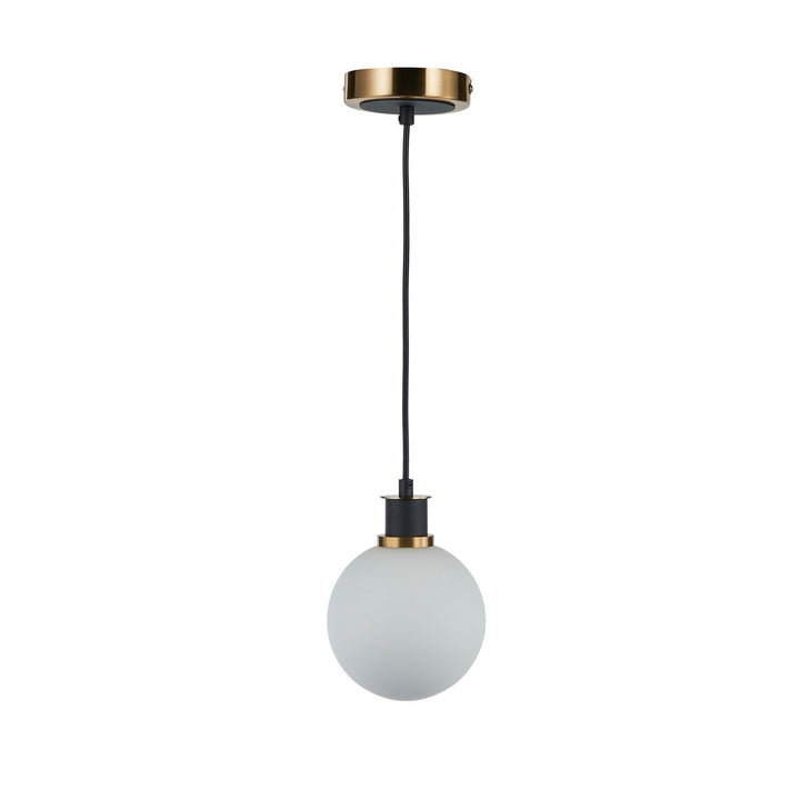 Artcraft Canada - AC11870WH - One Light Pendant - Gem - Black and Brushed Brass