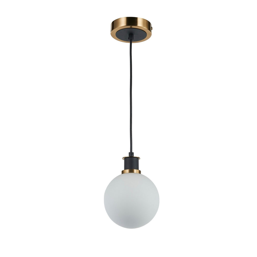 Artcraft Canada - AC11870WH - One Light Pendant - Gem - Black and Brushed Brass