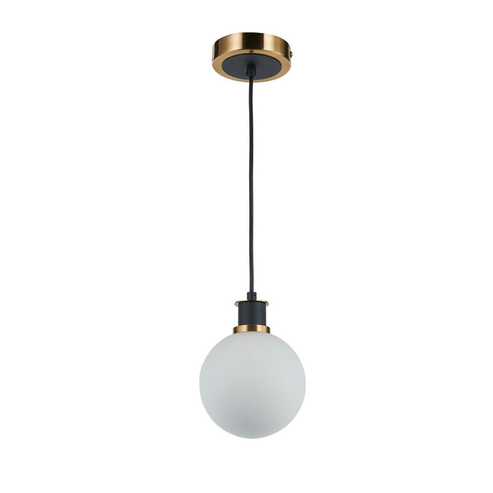 Artcraft Canada - AC11870WH - One Light Pendant - Gem - Black and Brushed Brass
