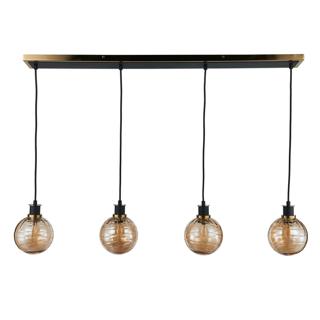 Artcraft Canada - AC11874AM - Four Light Island/Pool Table - Gem - Black and Brushed Brass